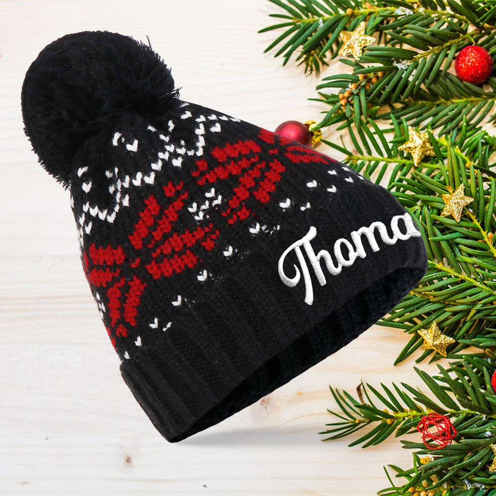 Personalized Embroidered Knitted Winter Hat | KKHat08 | trehrechie.com