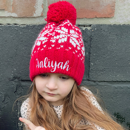 Personalized Embroidered Knitted Winter Hat | KKHat08 | trehrechie.com