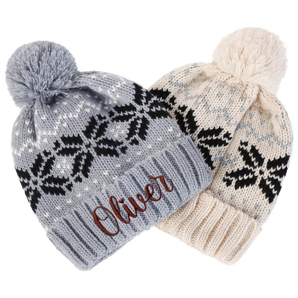 Personalized Embroidered Knitted Winter Hat | KKHat08 | trehrechie.com