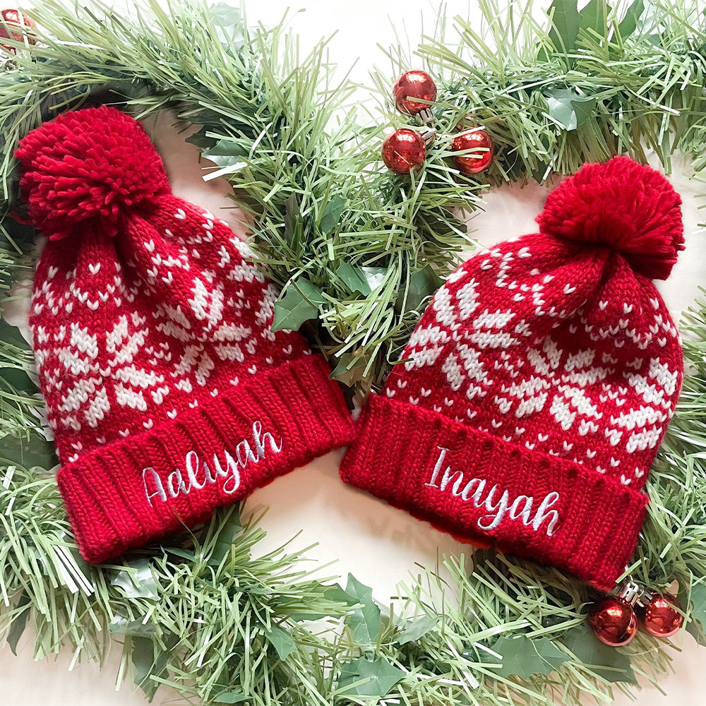 Personalized Embroidered Knitted Winter Hat | KKHat08 | trehrechie.com