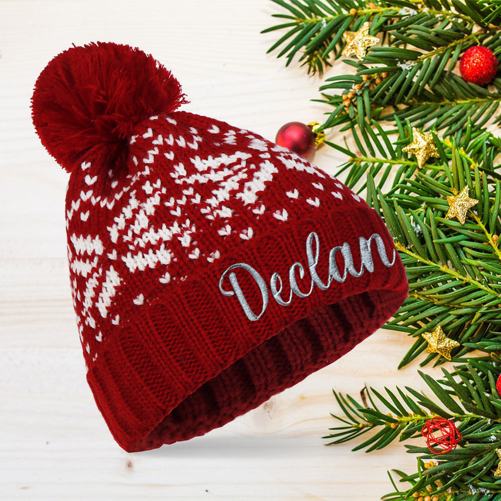 Personalized Embroidered Knitted Winter Hat | KKHat08 | trehrechie.com