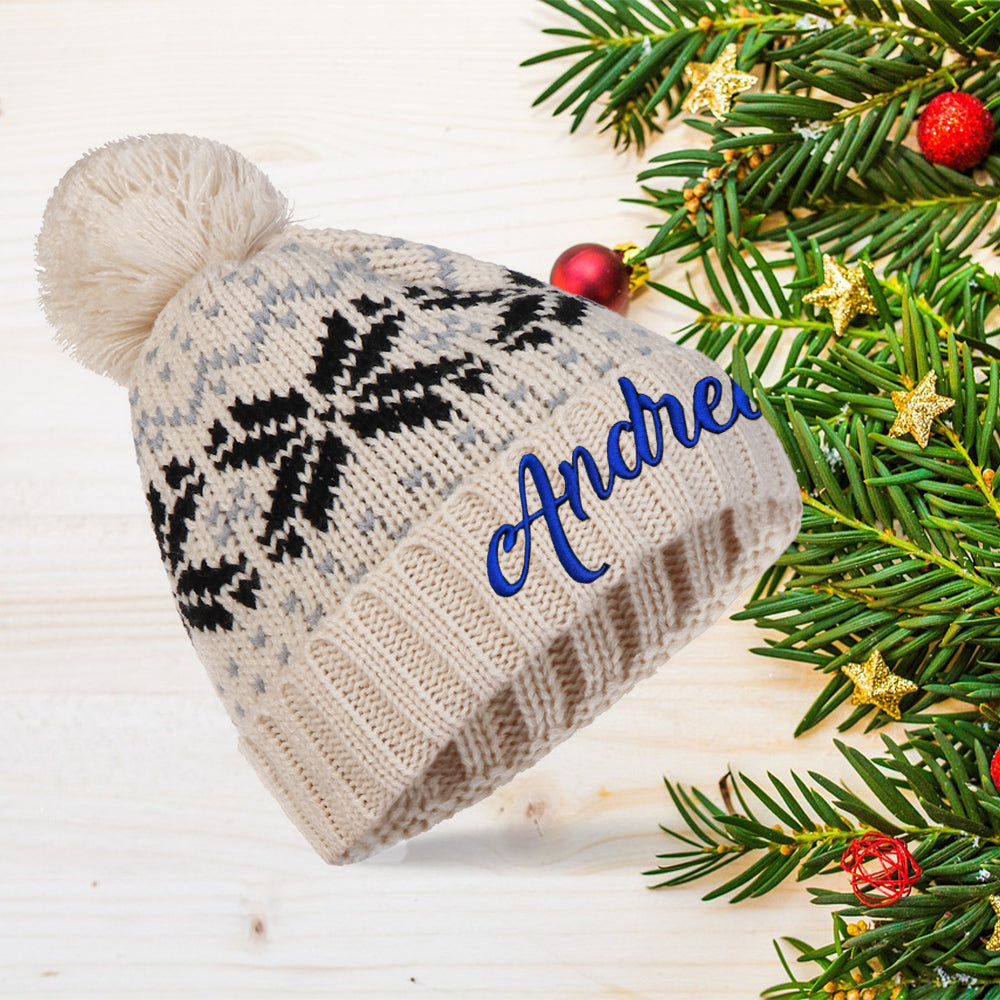 Personalized Embroidered Knitted Winter Hat | KKHat08 | trehrechie.com