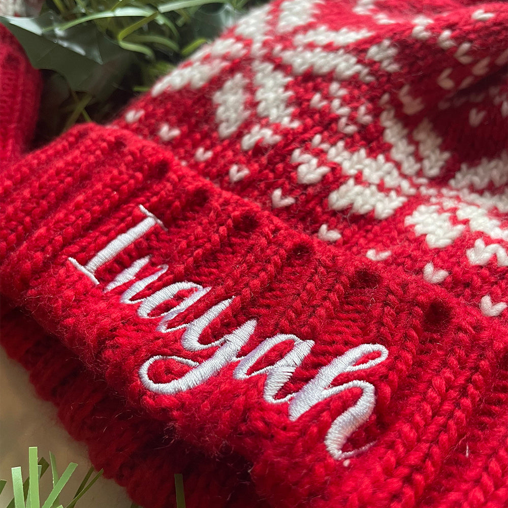 Personalized Embroidered Knitted Winter Hat | KKHat08 | trehrechie.com