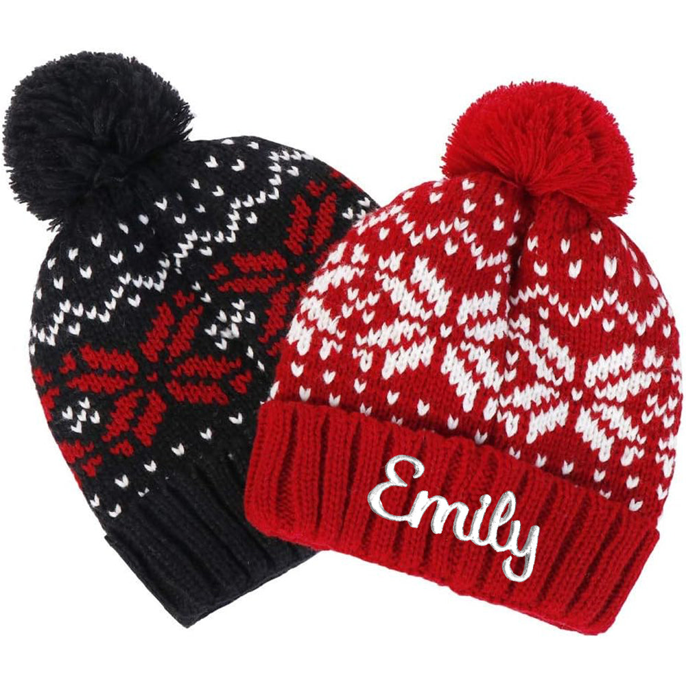Personalized Embroidered Knitted Winter Hat | KKHat08 | trehrechie.com